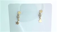Earrings Woman in Yellow Gold Zirconia PEND STELLE ZIRC PI UD/Z 1.30 G